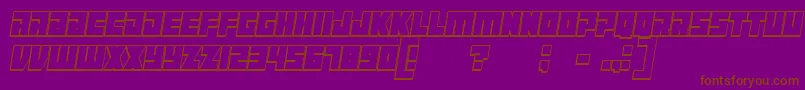 ManiacoutlineItalic Font – Brown Fonts on Purple Background