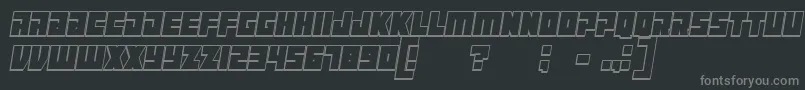 ManiacoutlineItalic Font – Gray Fonts on Black Background