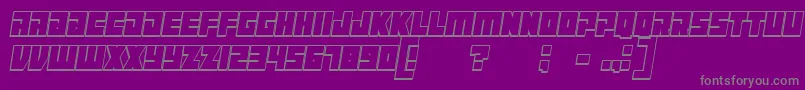 Шрифт ManiacoutlineItalic – серые шрифты на фиолетовом фоне