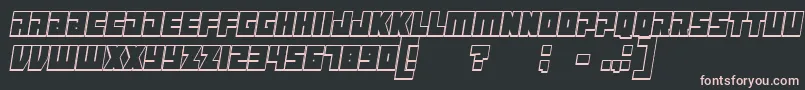 ManiacoutlineItalic Font – Pink Fonts on Black Background