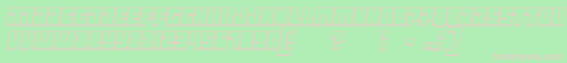 ManiacoutlineItalic Font – Pink Fonts on Green Background