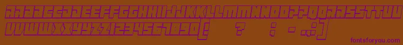 ManiacoutlineItalic Font – Purple Fonts on Brown Background