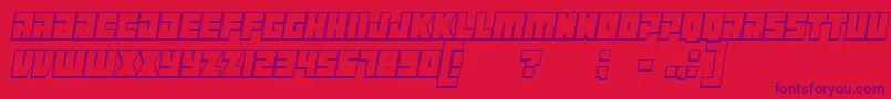 ManiacoutlineItalic Font – Purple Fonts on Red Background