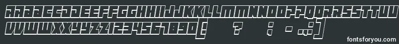 ManiacoutlineItalic Font – White Fonts on Black Background
