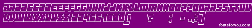 ManiacoutlineItalic Font – White Fonts on Purple Background