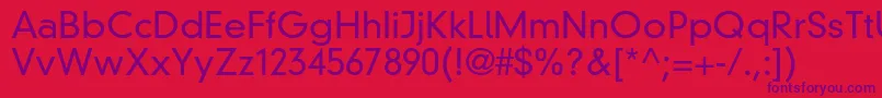Шрифт DinneuzeitgroteskstdLight – фиолетовые шрифты на красном фоне