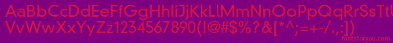 DinneuzeitgroteskstdLight Font – Red Fonts on Purple Background