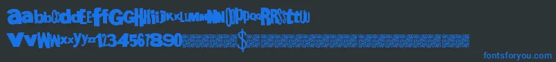 More about Megagothic Font Megagothic Font – Blue Fonts on Black Background