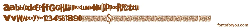 Шрифт Megagothic – коричневые шрифты на белом фоне