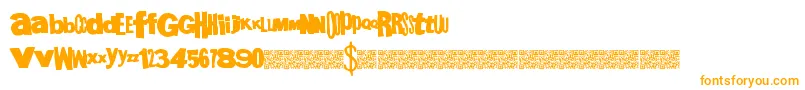 Megagothic Font – Orange Fonts on White Background