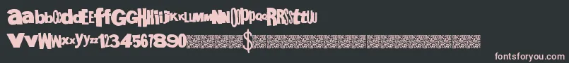 Megagothic-Schriftart – Rosa Schriften auf schwarzem Hintergrund