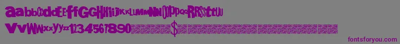 Megagothic Font – Purple Fonts on Gray Background