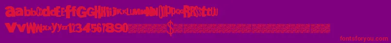 Megagothic Font – Red Fonts on Purple Background