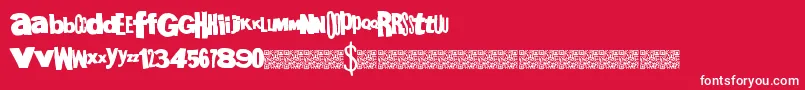 Megagothic Font – White Fonts on Red Background
