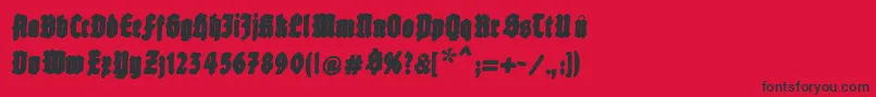 Fatfreefrax Font – Black Fonts on Red Background