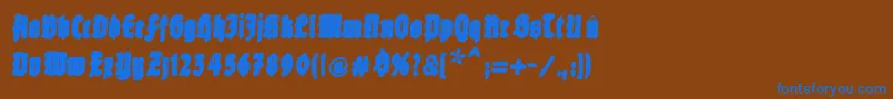 Fatfreefrax Font – Blue Fonts on Brown Background