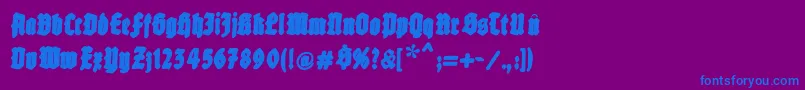 Fatfreefrax Font – Blue Fonts on Purple Background