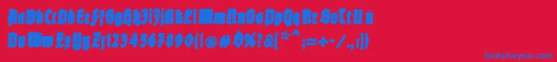 Fatfreefrax Font – Blue Fonts on Red Background