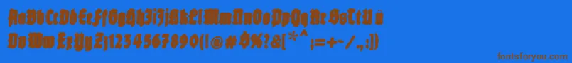 Fatfreefrax Font – Brown Fonts on Blue Background