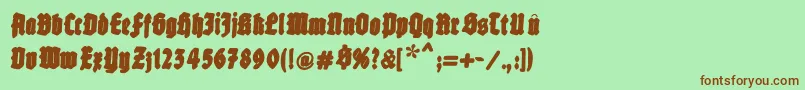 Fatfreefrax Font – Brown Fonts on Green Background