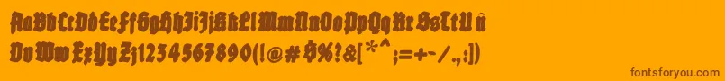 Fatfreefrax Font – Brown Fonts on Orange Background