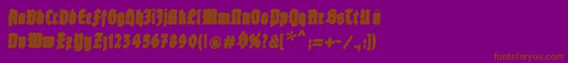 Fatfreefrax Font – Brown Fonts on Purple Background