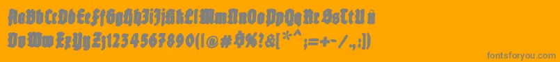 Fatfreefrax Font – Gray Fonts on Orange Background