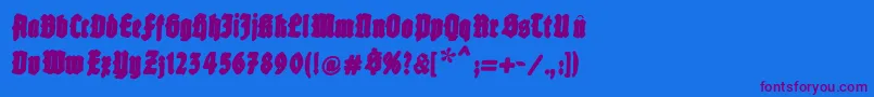 Fatfreefrax Font – Purple Fonts on Blue Background