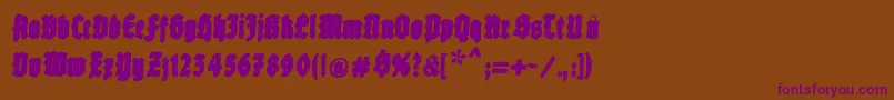 Fatfreefrax Font – Purple Fonts on Brown Background