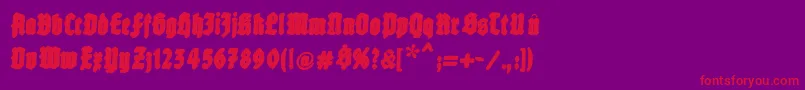 Fatfreefrax Font – Red Fonts on Purple Background