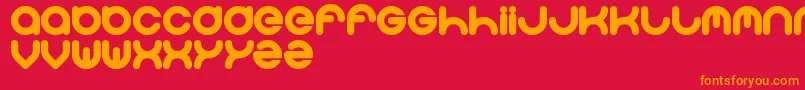 フォントSolgas – 赤い背景にオレンジの文字