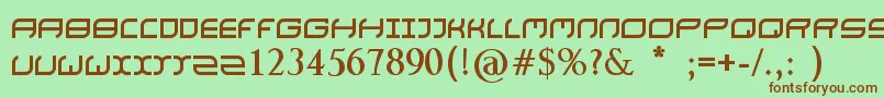 NaturaBold Font – Brown Fonts on Green Background
