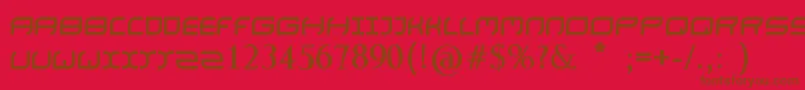 NaturaBold-Schriftart – Braune Schriften auf rotem Hintergrund