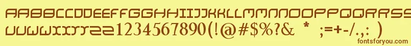 Шрифт NaturaBold – коричневые шрифты на жёлтом фоне