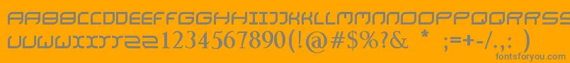 フォントNaturaBold – オレンジの背景に灰色の文字