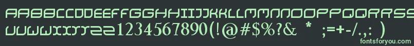 NaturaBold Font – Green Fonts on Black Background