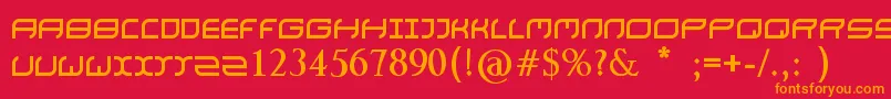 NaturaBold Font – Orange Fonts on Red Background