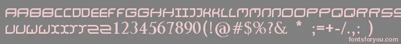 フォントNaturaBold – 灰色の背景にピンクのフォント