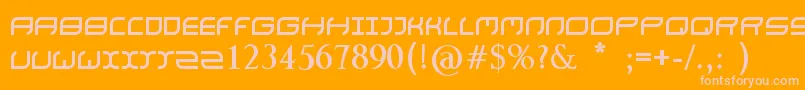 NaturaBold Font – Pink Fonts on Orange Background