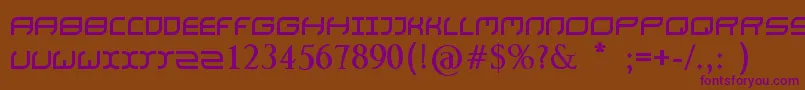 Шрифт NaturaBold – фиолетовые шрифты на коричневом фоне