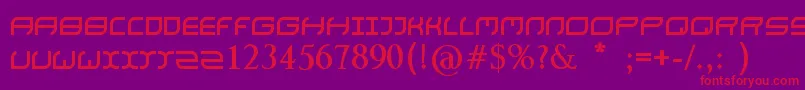 NaturaBold Font – Red Fonts on Purple Background