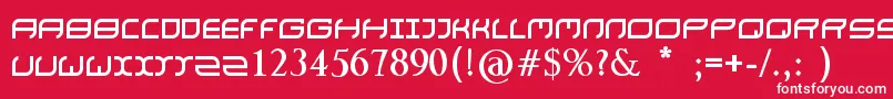 NaturaBold Font – White Fonts on Red Background