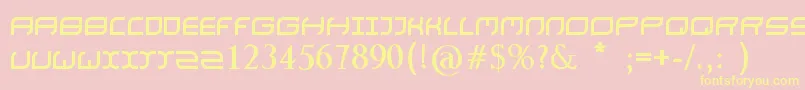 NaturaBold Font – Yellow Fonts on Pink Background