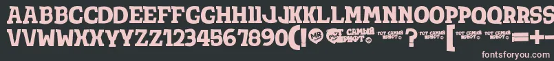 TotShriftBold Font – Pink Fonts on Black Background