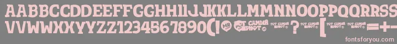 TotShriftBold Font – Pink Fonts on Gray Background