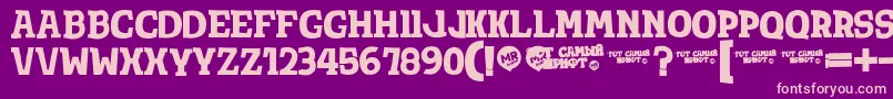 TotShriftBold Font – Pink Fonts on Purple Background