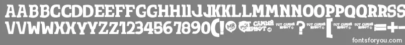 フォントTotShriftBold – 灰色の背景に白い文字