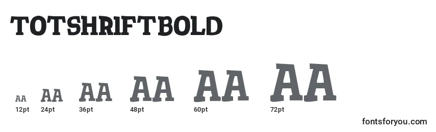 TotShriftBold Font Sizes