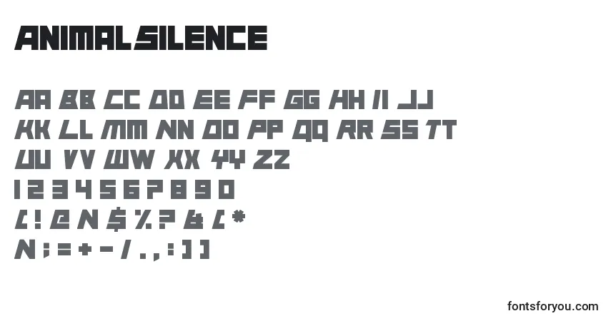 AnimalSilence Font – alphabet, numbers, special characters