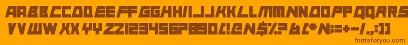 Czcionka AnimalSilence – brązowe czcionki na pomarańczowym tle